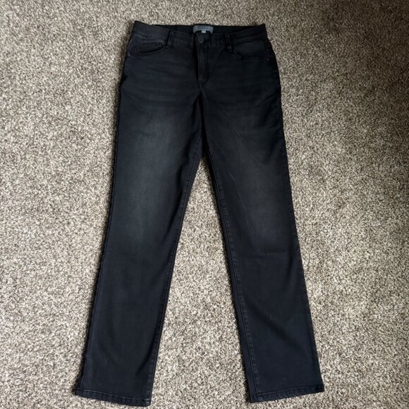 Worn Once! Wit & Wisdom Strait Leg Black Washed/Grey Jeans, Size 8 - Picture 2 of 13
